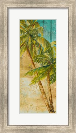 Framed Beach Palm Panel I Print