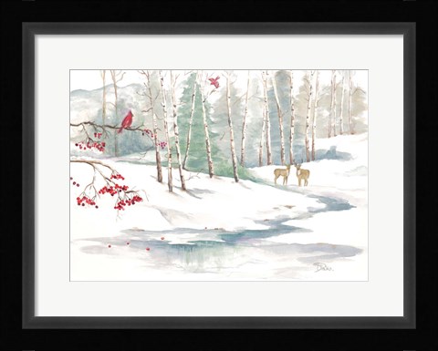 Framed Winter Landscape Print