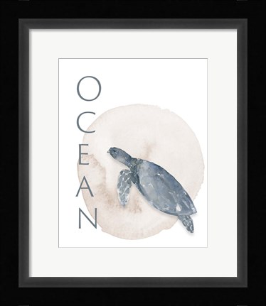 Framed Ocean Turtle Print
