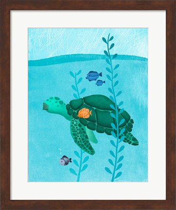 Framed Tony The Turtle Print