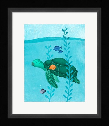 Framed Tony The Turtle Print