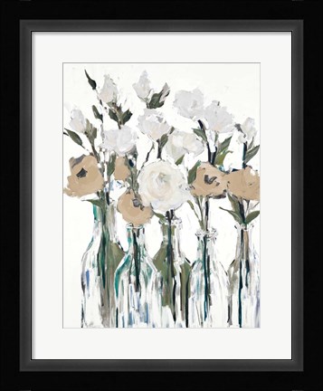 Framed Cream Romantic Blossoms Print