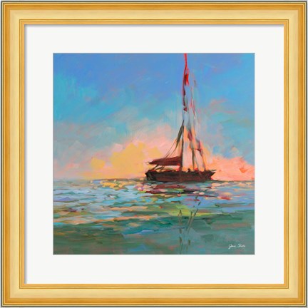 Framed Sailing On The Horizon Print