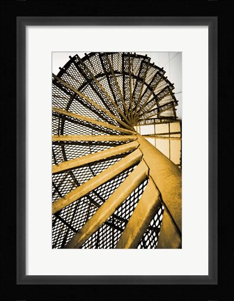 Framed Golden Staircase Spiral Print