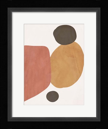 Framed Autumn Shapes I Print