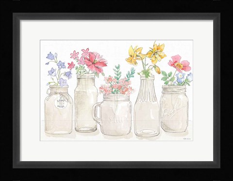 Framed Peaceful Petals I Print