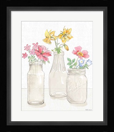 Framed Peaceful Petals III Print