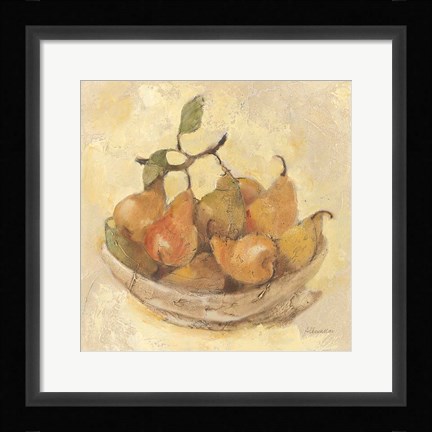 Framed Sunlit Pears Smooth Print