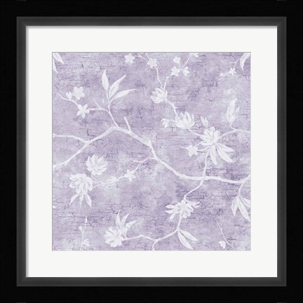 Framed Vines on Lavender Print