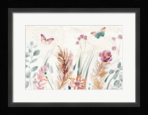 Framed Boho Garden I Print
