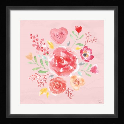 Framed Love Always IV Pink Print