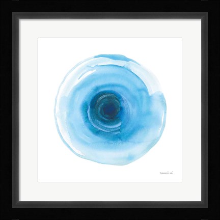 Framed Center of Blue I Print