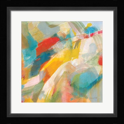 Framed Folds of Color Bright Crop Print