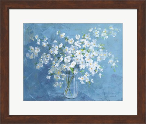 Framed Fresh White Bouquet Print
