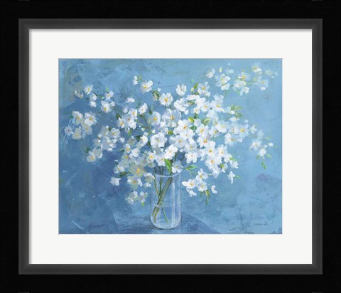 Framed Fresh White Bouquet Print