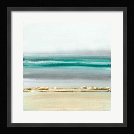 Framed Linear Emerald II Print