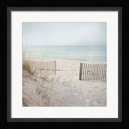 Framed Beach Fence Print