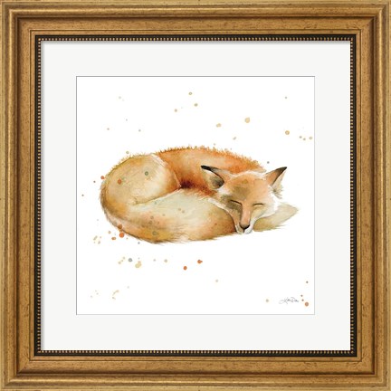Framed Sleeping Fox Print