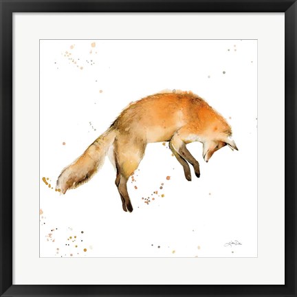 Framed Jumping Fox Print
