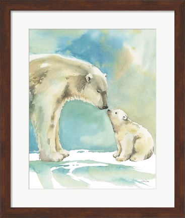 Framed Polar Bear Love Print