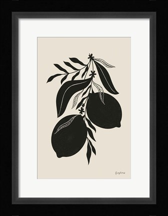 Framed Lemon Silhouette II Print