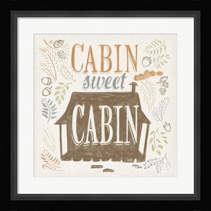 Framed Lake Life IV Green Print