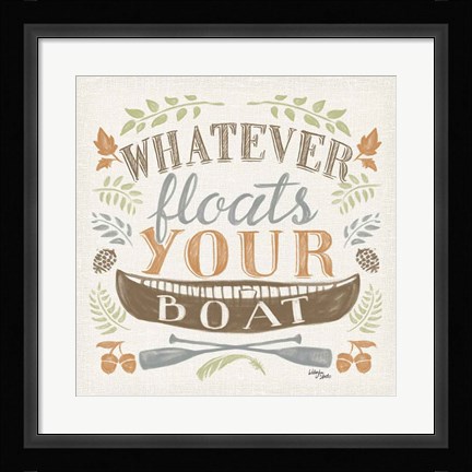 Framed Lake Life II Green Print