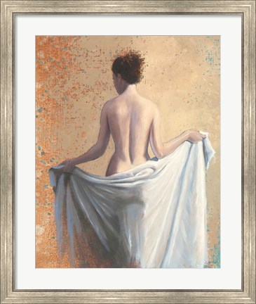 Framed After the Bath Coral Print