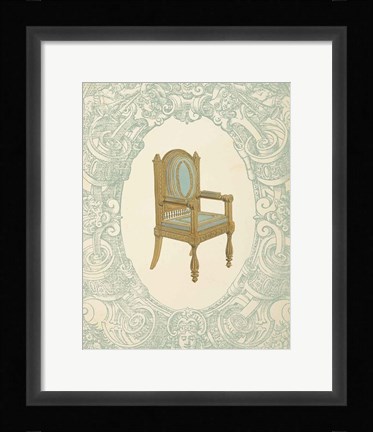 Framed Vintage Chair I Print