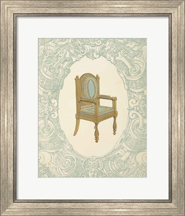 Framed Vintage Chair I Print