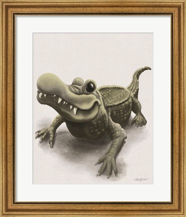 Framed Gabe the Gator Print