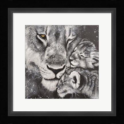 Framed Lioness Print