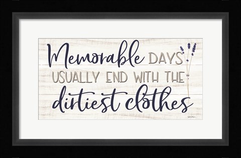Framed Memorable Days Print