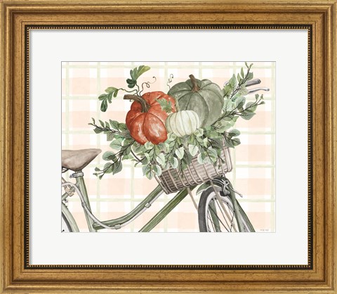 Framed Bountiful Basket on a Bike II Print