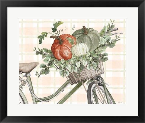 Framed Bountiful Basket on a Bike II Print