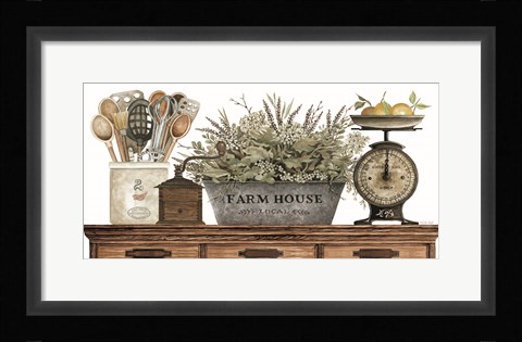 Framed Farm House Kitchen Print