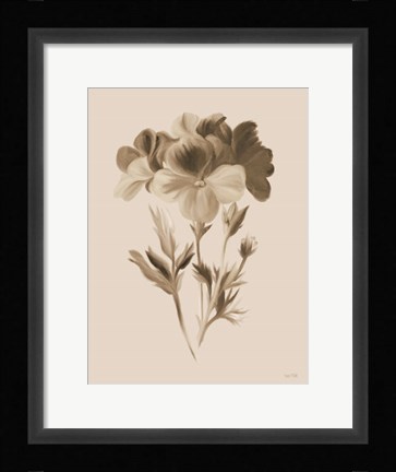 Framed Sepia Botanical I Print