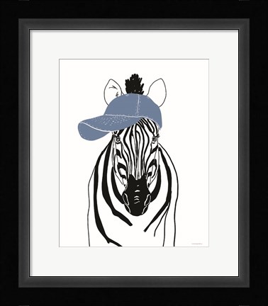 Framed Team Roster Zebra Print