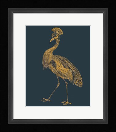 Framed Gilded Crane Print