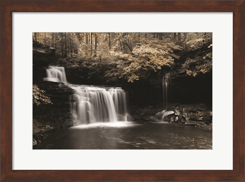 Framed Golden Waterfall I Print