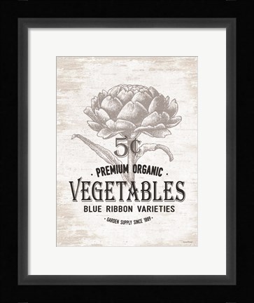 Framed Vegetables Print