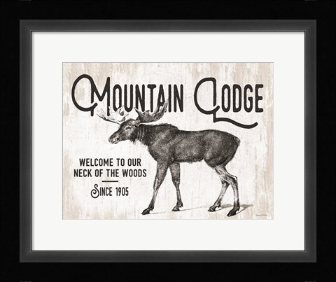 Framed Mountain Lodge Print