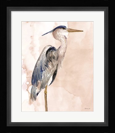 Framed Heron 1 Print