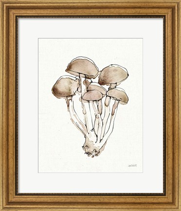Framed Fresh Farmhouse Mushrooms I Print