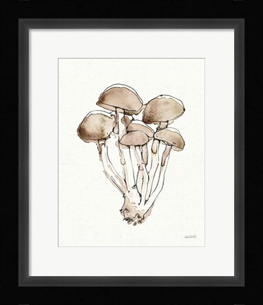 Framed Fresh Farmhouse Mushrooms I Print
