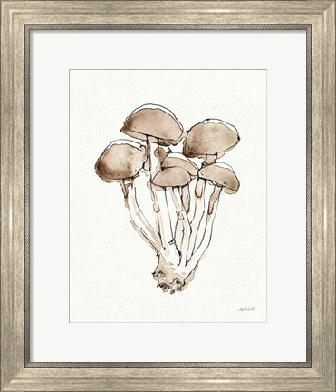 Framed Fresh Farmhouse Mushrooms I Print