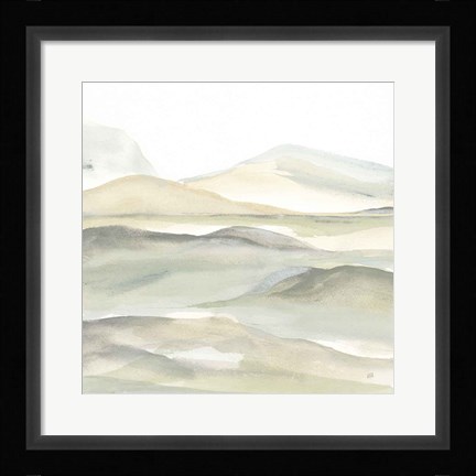 Framed Valleyscape I Green Print