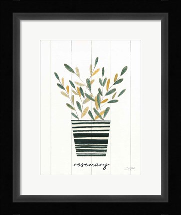 Framed Herb Garden V Print