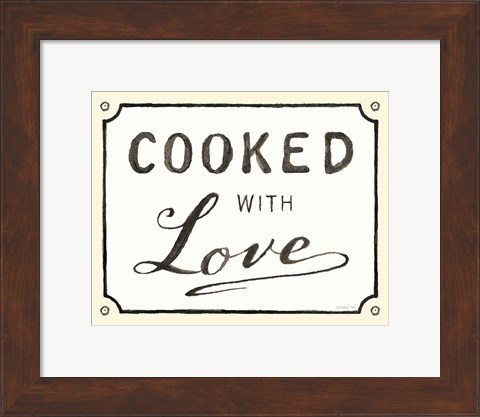 Framed Cooked with Love Print