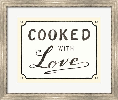 Framed Cooked with Love Print